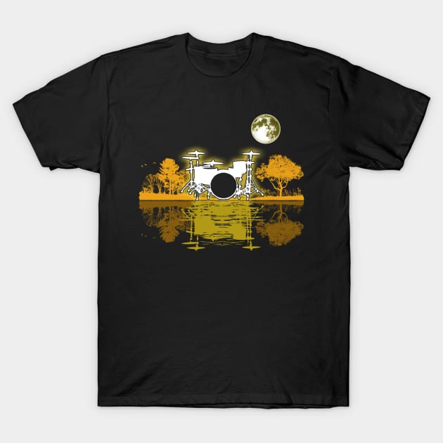 Drum Lake Shadow - Drumset Whisperer Music Player For Man Woman T-Shirt by TMSTORE